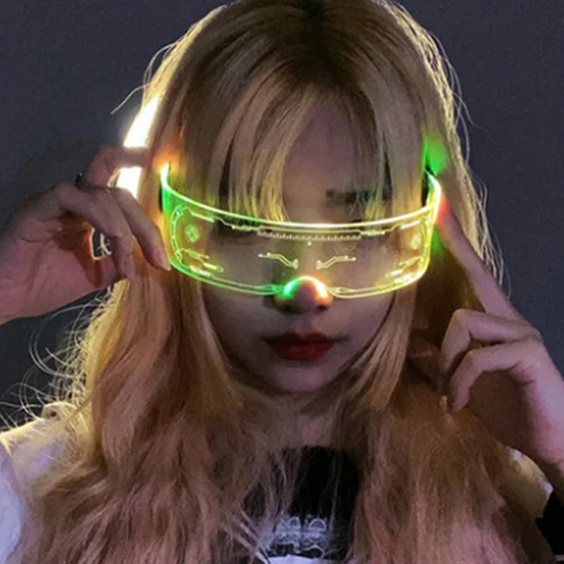 LED Light-Up Party Glasses – Acrylic Luminous Shades for Festivals, KTV, Bar & Stage Performances | Unisex for Adults & Kids