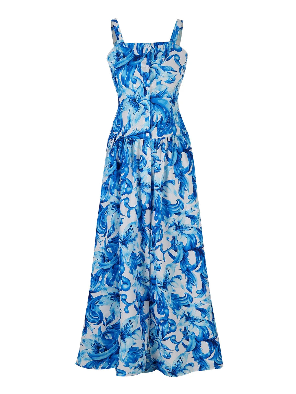 Chica Bandage Print Maxi Dresses – Elegant A-Line Summer Party & Beachwear for Women