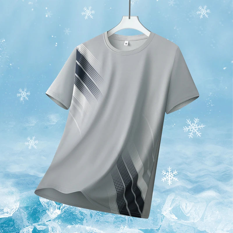 Quick-Drying Ice Silk T-Shirt Short-Sleeved Summer Sports Top Breathable Comfortable New Arrival for Active Wear