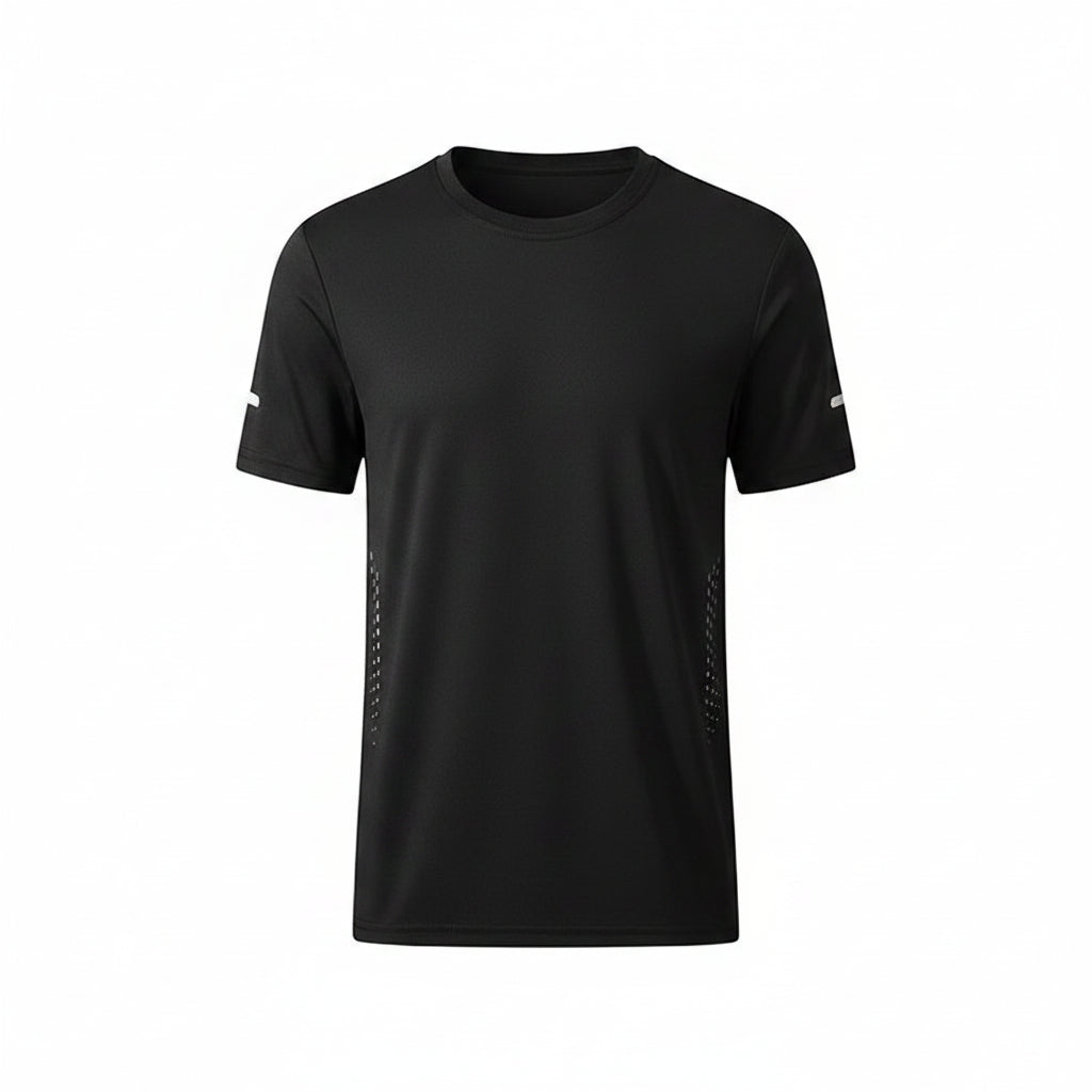 Mens Quick Dry Hiking T-Shirt Breathable Summer Sports Tee Polyester Gym
