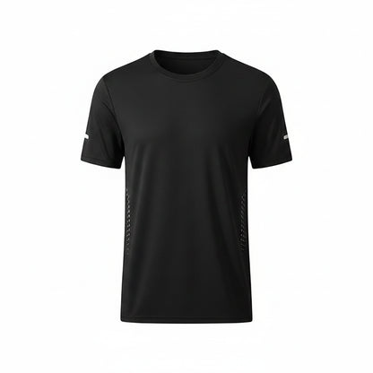 Mens Quick Dry Hiking T-Shirt Breathable Summer Sports Tee Polyester Gym