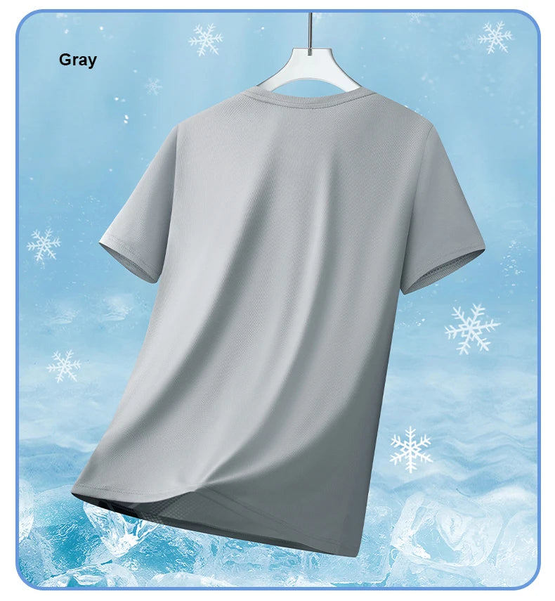 Quick-Drying Ice Silk T-Shirt Short-Sleeved Summer Sports Top Breathable Comfortable New Arrival for Active Wear