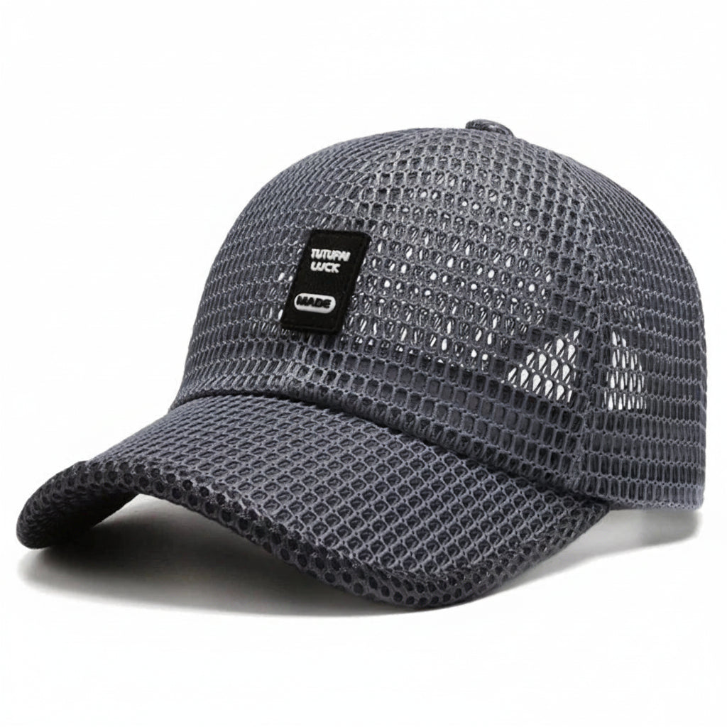Mens Polyester Mesh Baseball Cap Adjustable Sun Protection