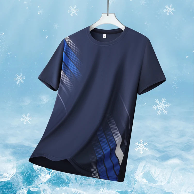 Quick-Drying Ice Silk T-Shirt Short-Sleeved Summer Sports Top Breathable Comfortable New Arrival for Active Wear