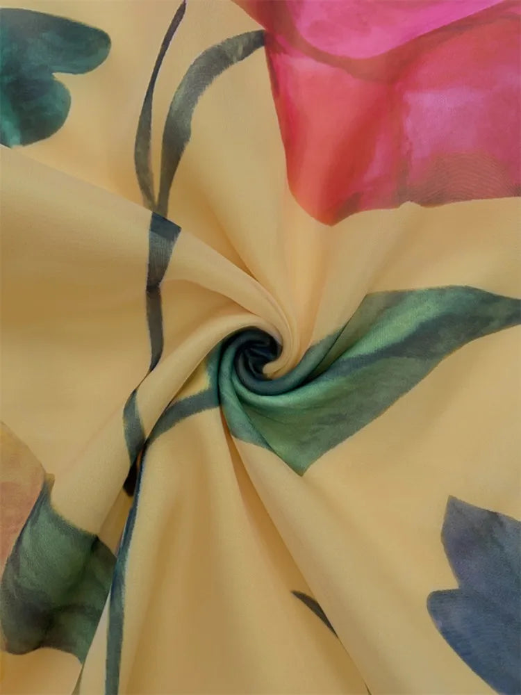 Bloom & Glow: Your Must-Have Chiffon Floral Midi for Every Occasion!