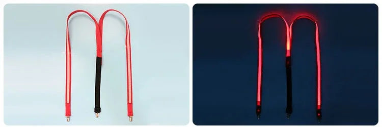 Light-Up LED Suspenders & Bow Tie Set – Adjustable Glowing Party Braces for Kids & Adults