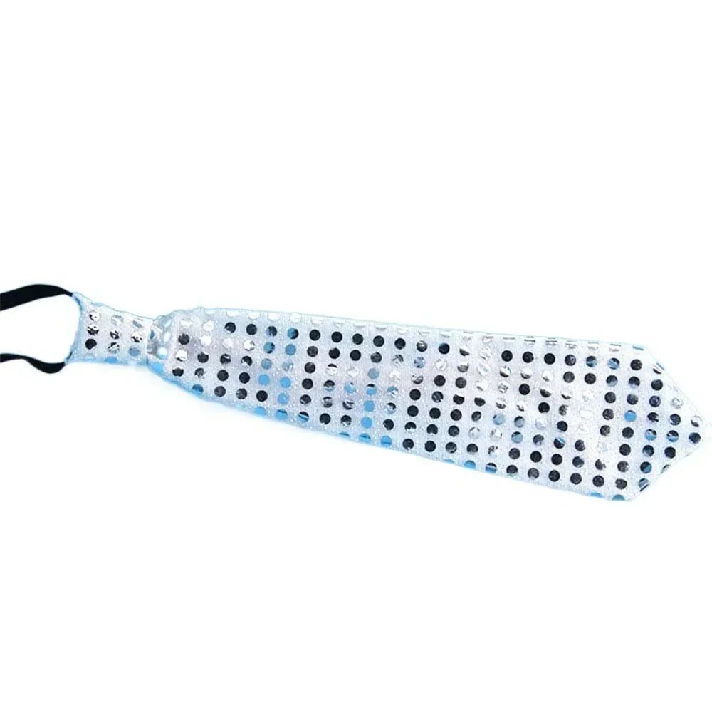 LED Sequin Fedora Hat & Glowing Necktie Set – Light-Up Festival & Party Accessories for Kids & Adults