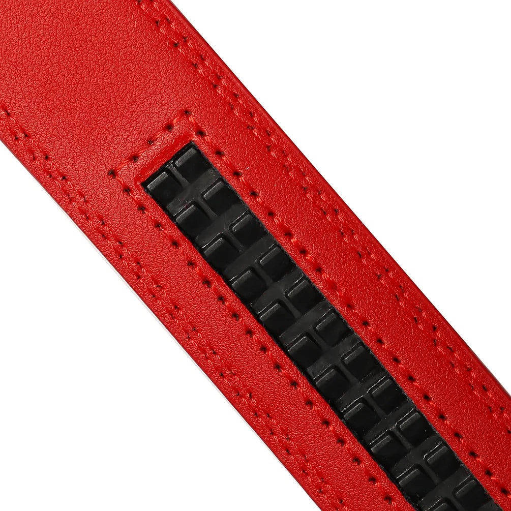 Unisex Thin Leather Belt Strap Without Buckle 3.1cm 110–130cm