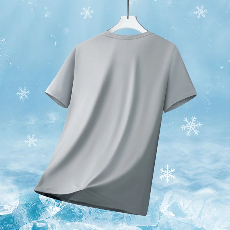 Quick-Drying Ice Silk T-Shirt Short-Sleeved Summer Sports Top Breathable Comfortable New Arrival for Active Wear