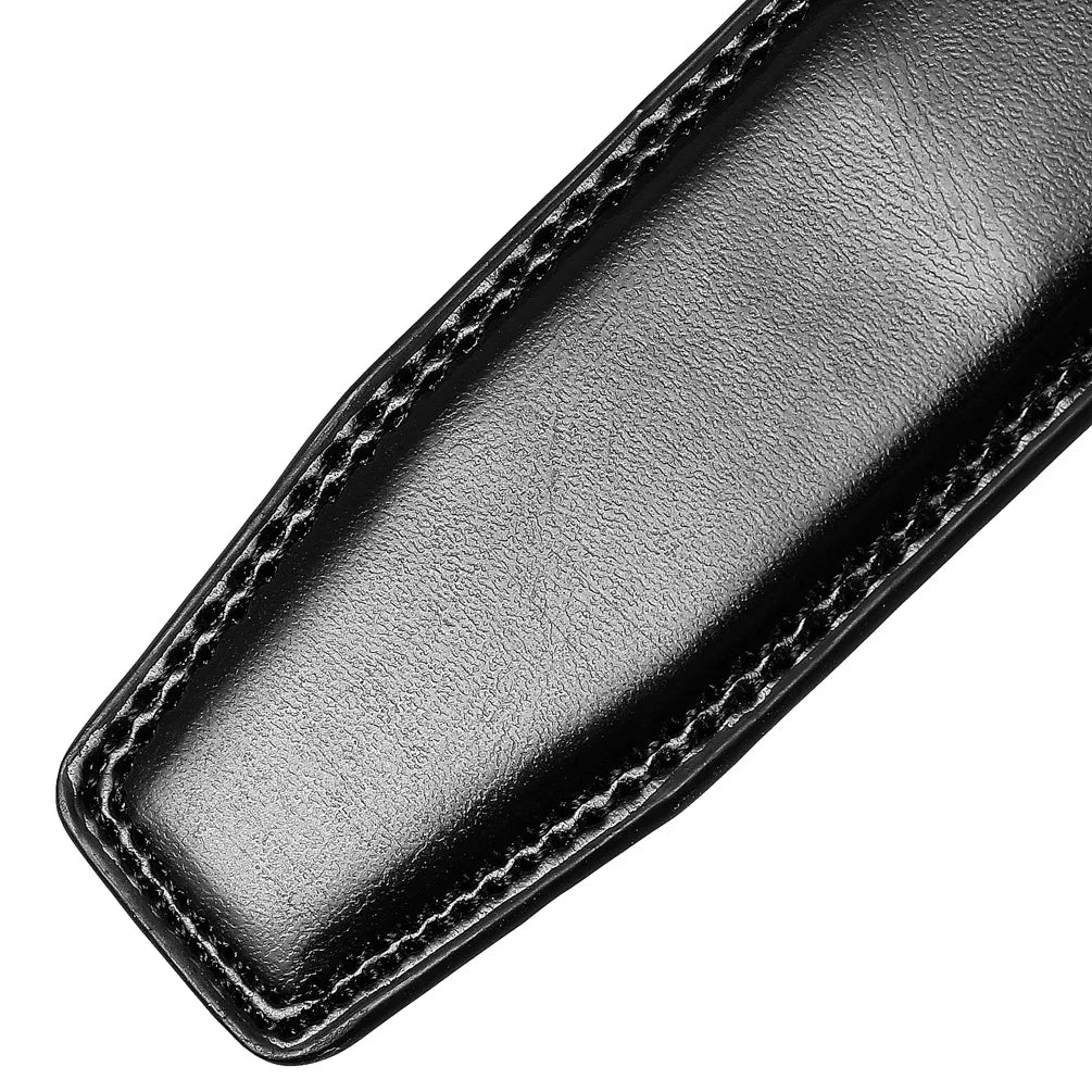 Mens Genuine Leather Belt Strap No Buckle 3cm Ratchet Replacement 110-130cm - QHA UK
