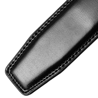 Mens Genuine Leather Belt Strap No Buckle 3cm Ratchet Replacement 110-130cm - QHA UK
