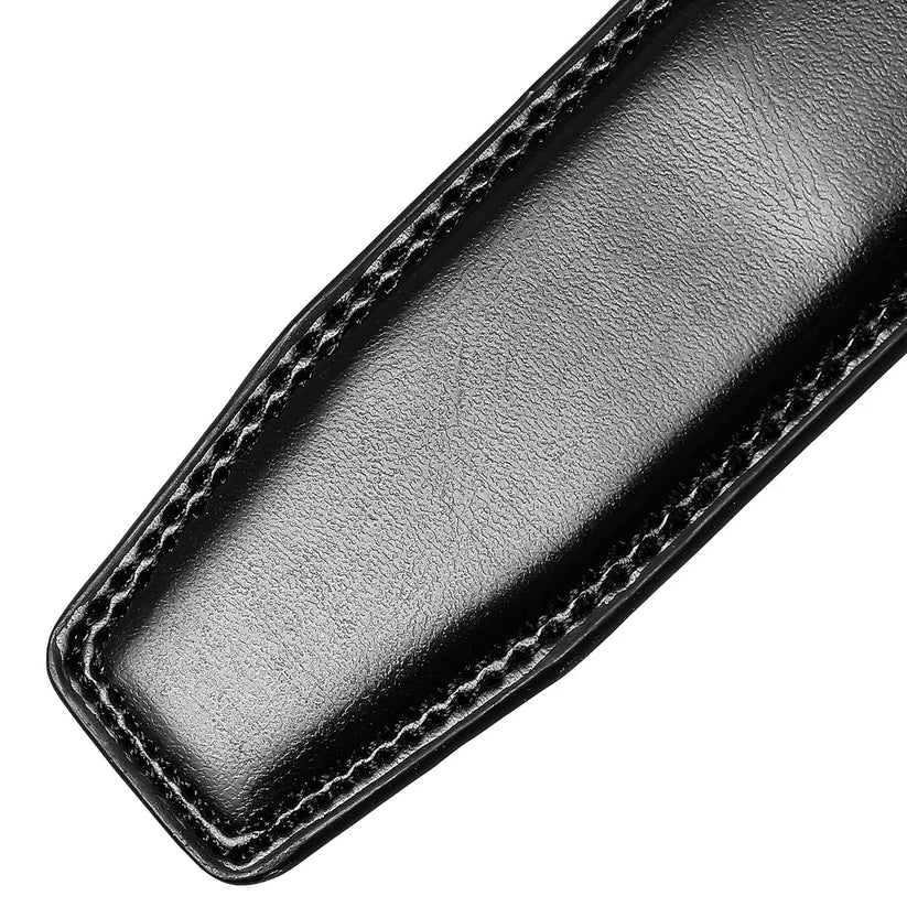 Mens Genuine Leather Belt Strap No Buckle 3cm Ratchet Replacement 110-130cm - QHA UK