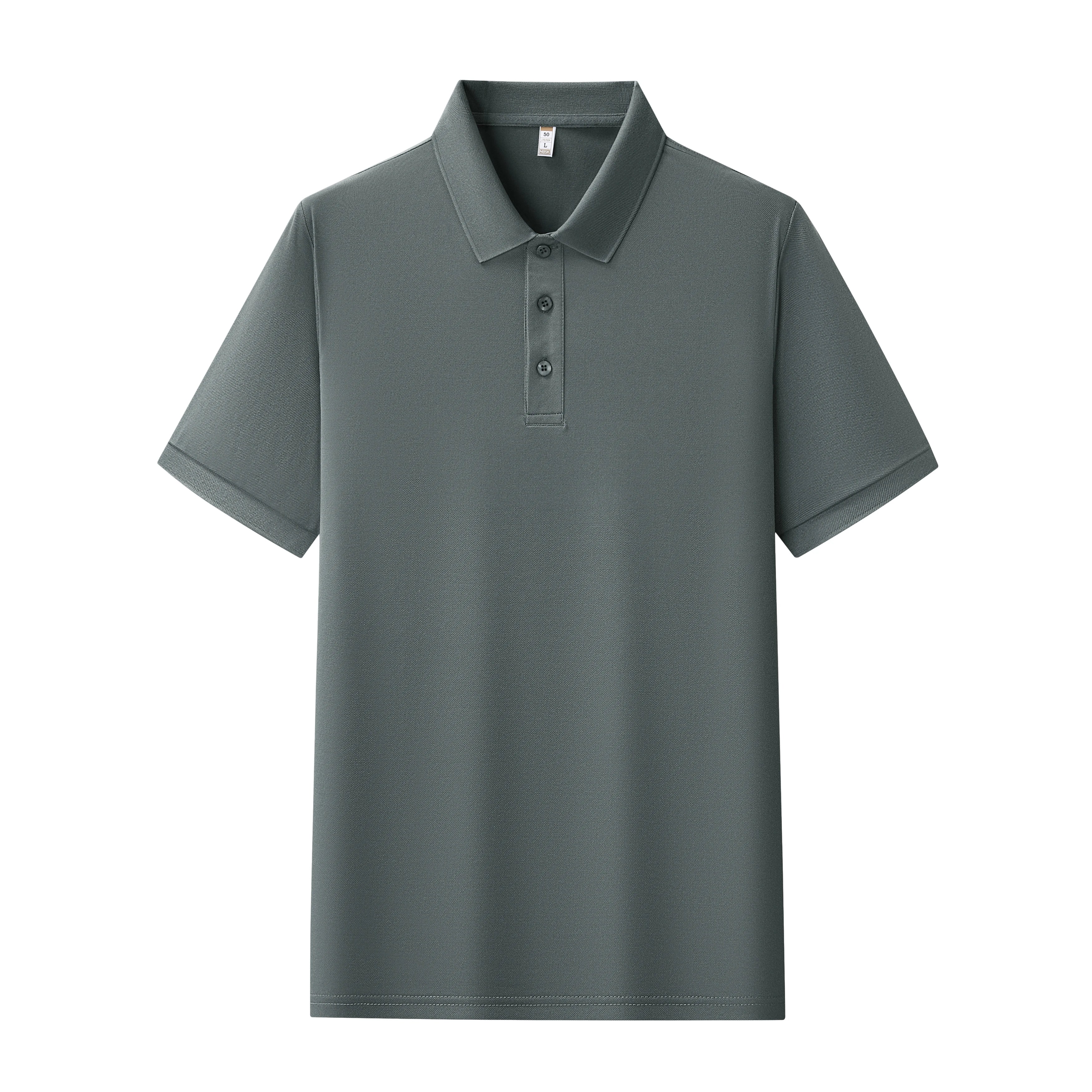 Mens Summer Polo Shirt Polyester Breathable Sweat Absorbent Short Sleeve Top UK