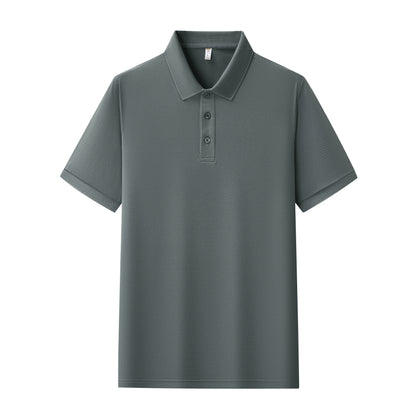 Mens Summer Polo Shirt Polyester Breathable Sweat Absorbent Short Sleeve Top UK