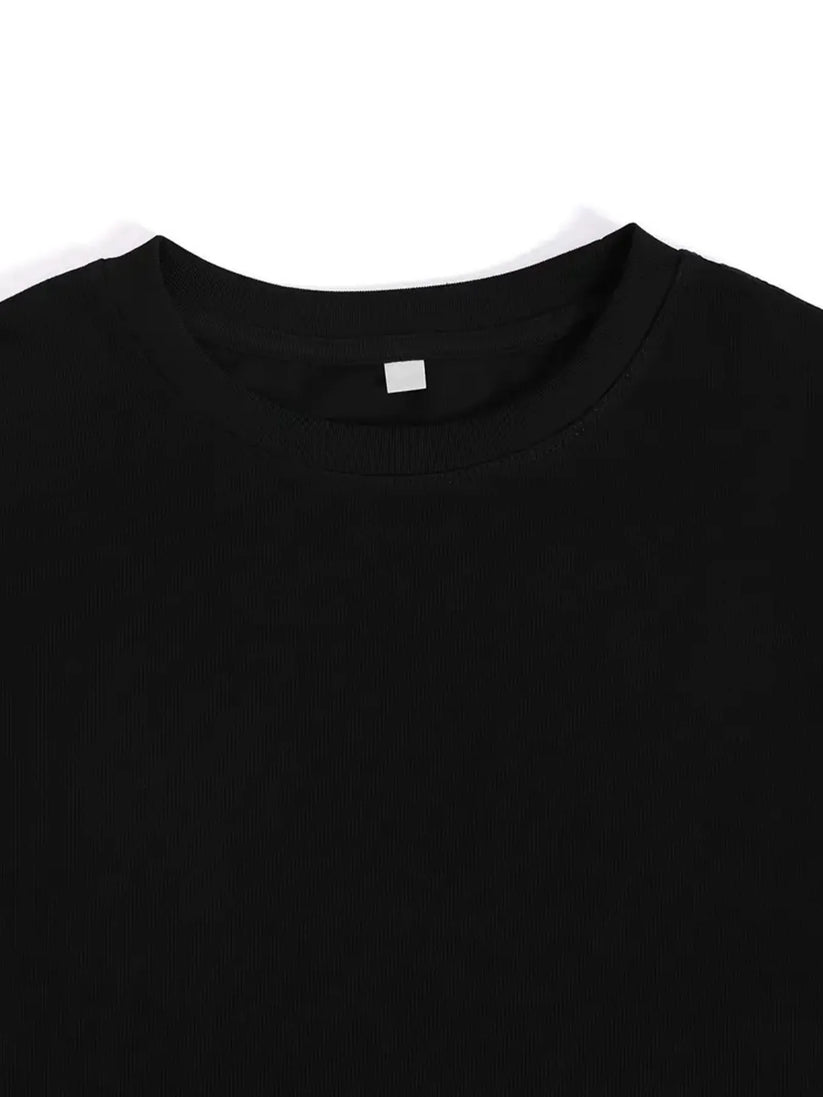 Mens Cotton Triangle Print Short Sleeve Crew Neck T Shirt S 3XL