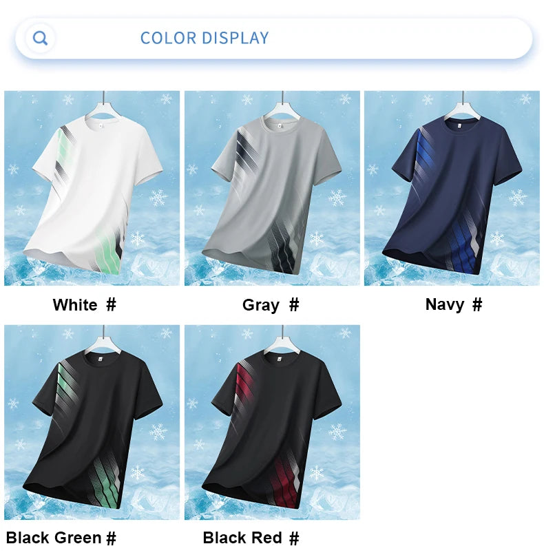 Quick-Drying Ice Silk T-Shirt Short-Sleeved Summer Sports Top Breathable Comfortable New Arrival for Active Wear