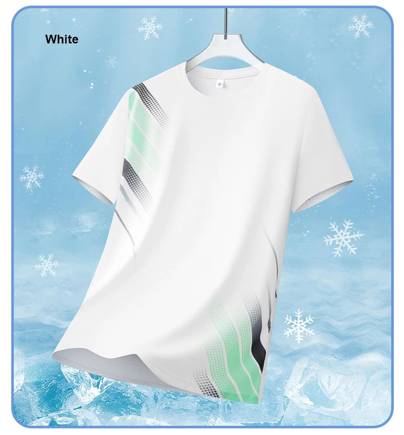 Quick-Drying Ice Silk T-Shirt Short-Sleeved Summer Sports Top Breathable Comfortable New Arrival for Active Wear