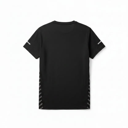 Black t-shirt on a hanger 