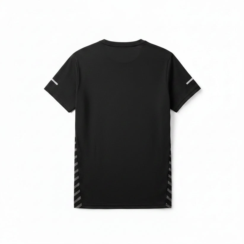 Black t-shirt on a hanger 