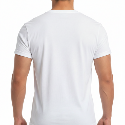 Men's British Veteran T-Shirt Union Jack Blank Cheque Cotton Tee