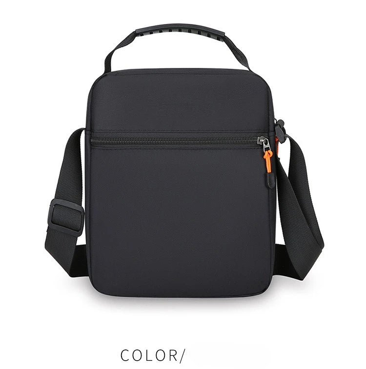 Men's Mini Oxford Messenger Bag with Zipper Closure and Polyester Lining