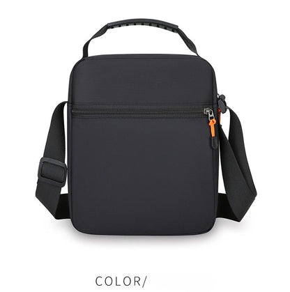 Men's Mini Oxford Messenger Bag with Zipper Closure and Polyester Lining