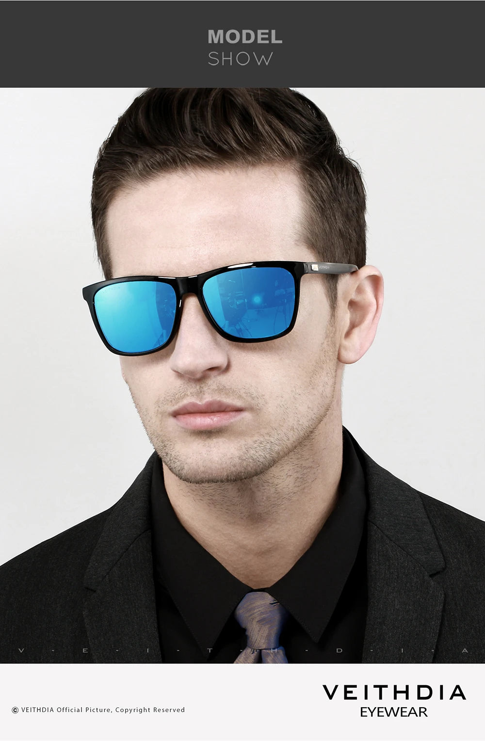 Mens Retro Square Polarized Sunglasses Men Women Aluminum TR90 UV400