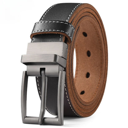 Men's Plus Size Genuine Leather Belt Cowhide Casual Business 105–170cm