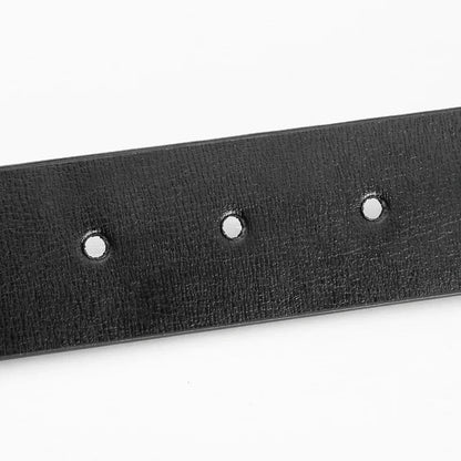 Mens Reversible PU Leather Belt Strap No Buckle Black / Brown 3.3cm - QHA UK