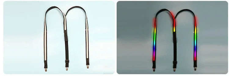 Light-Up LED Suspenders & Bow Tie Set – Adjustable Glowing Party Braces for Kids & Adults