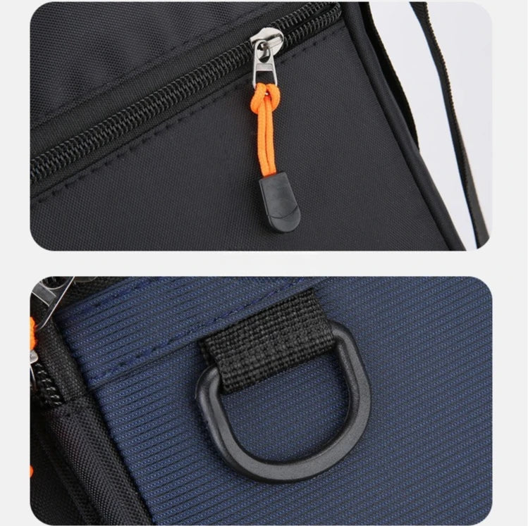 Men's Mini Oxford Messenger Bag with Zipper Closure and Polyester Lining