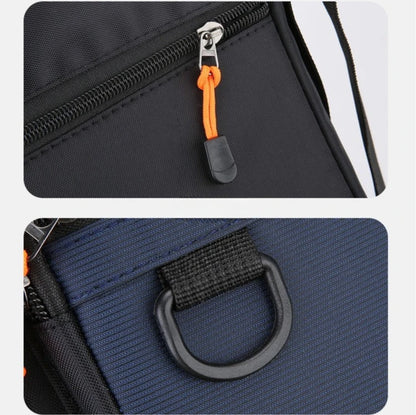 Men's Mini Oxford Messenger Bag with Zipper Closure and Polyester Lining