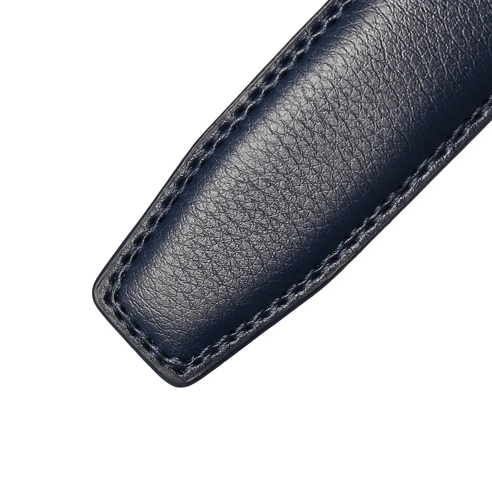 Unisex Thin Leather Belt Strap Without Buckle 3.1cm 110–130cm