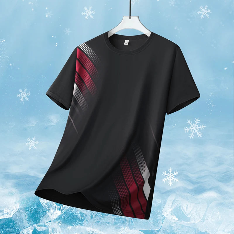 Quick-Drying Ice Silk T-Shirt Short-Sleeved Summer Sports Top Breathable Comfortable New Arrival for Active Wear