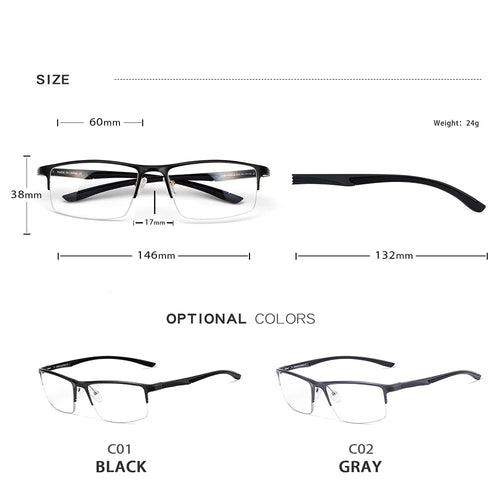 Mens Anti Blue Light Computer Glasses | Unisex Vintage Frame
