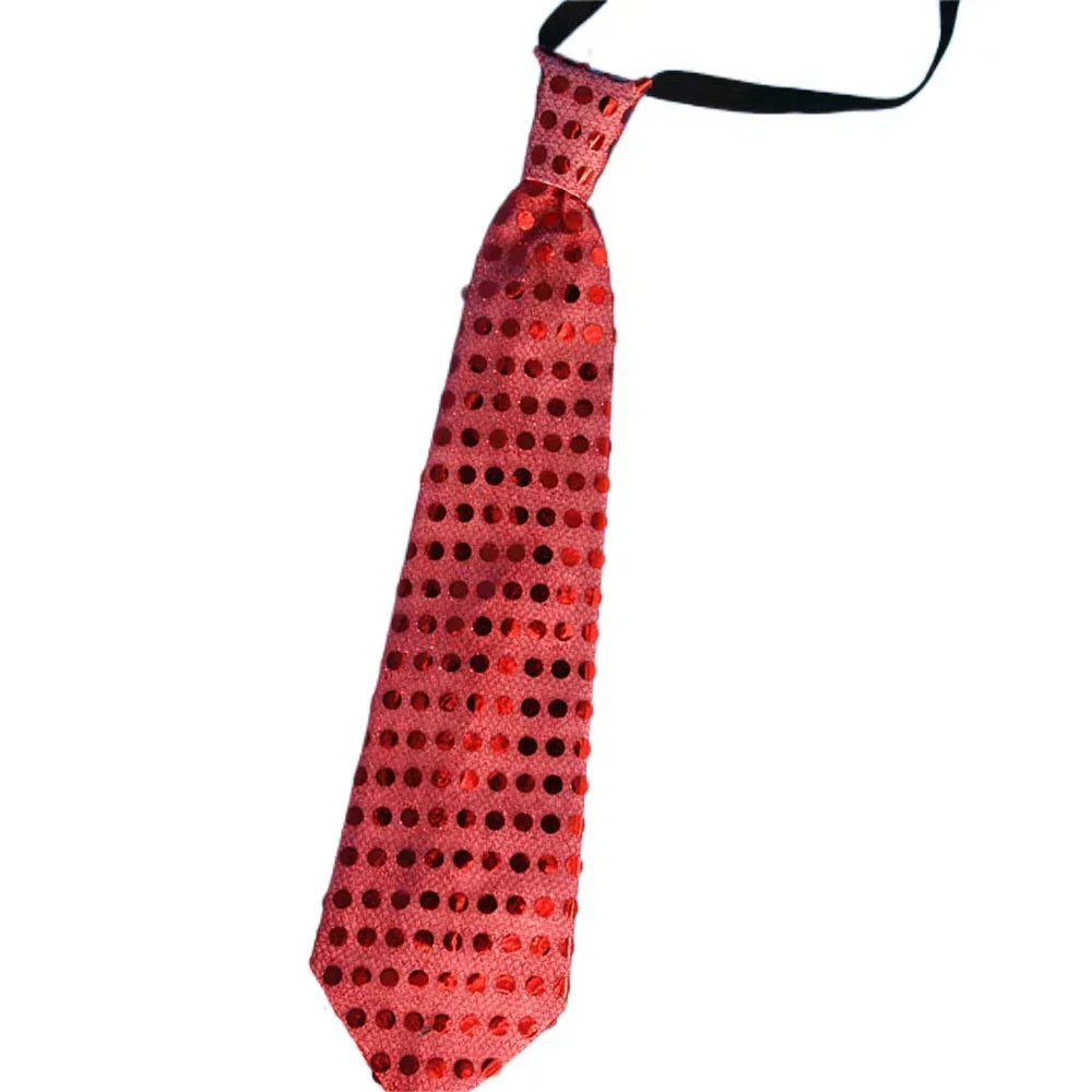 LED Sequin Fedora Hat & Glowing Necktie Set – Light-Up Festival & Party Accessories for Kids & Adults