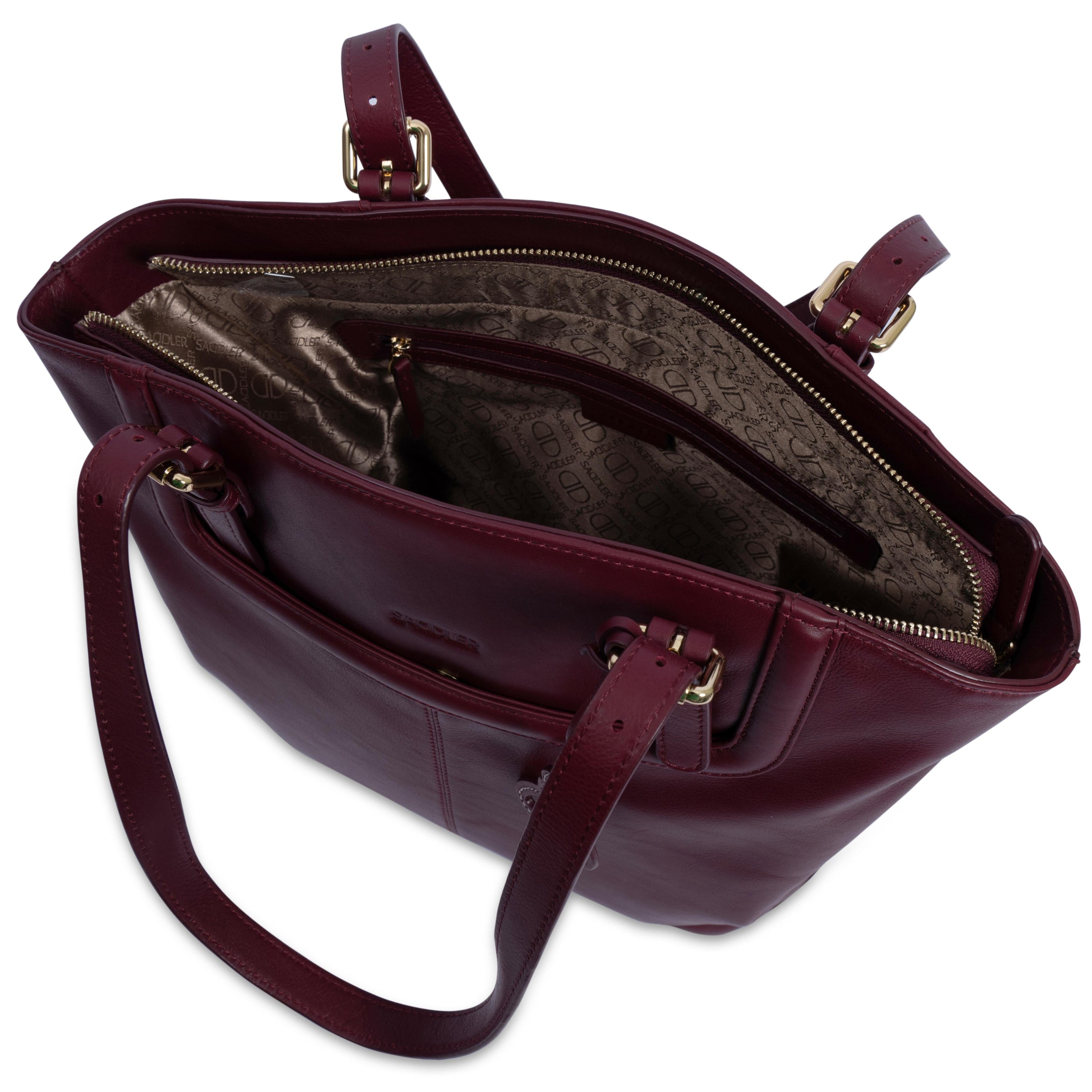 Sienna Zip Top Tote Shopper Bag for Women - Handmade by Saddler