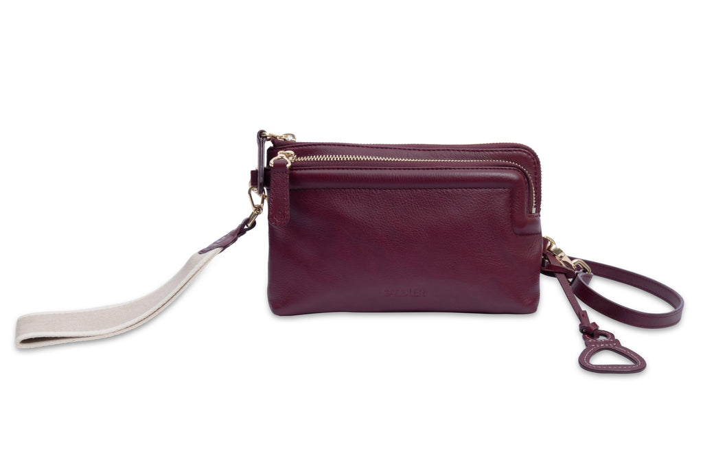 Heather Leather Clutch & Crossbody Bag - Handmade by Saddler  – Versatile & Compact