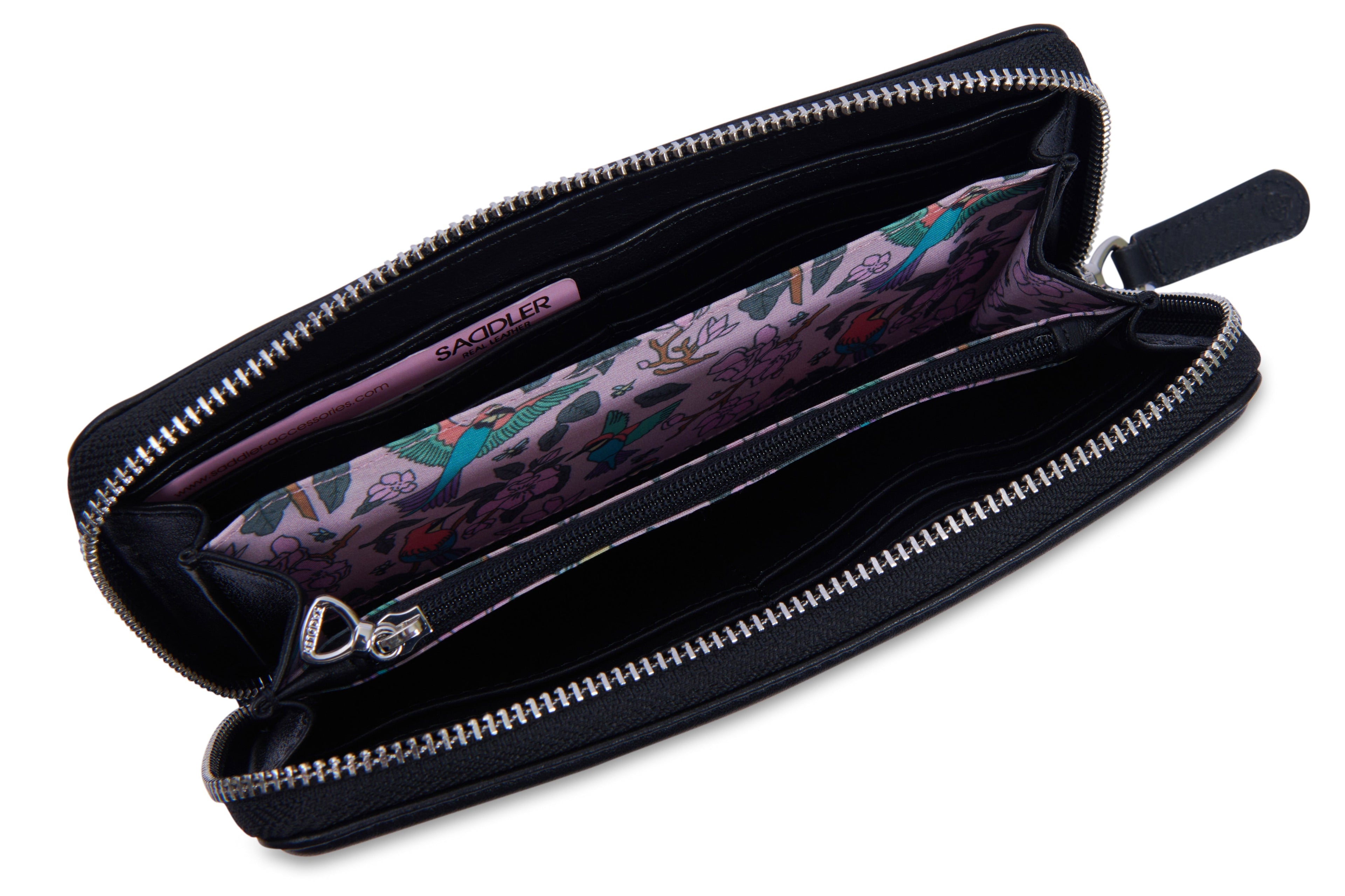 SADDLER "Beatrice" RFID Long Zipper Real Leather Purse (Gift Boxed)