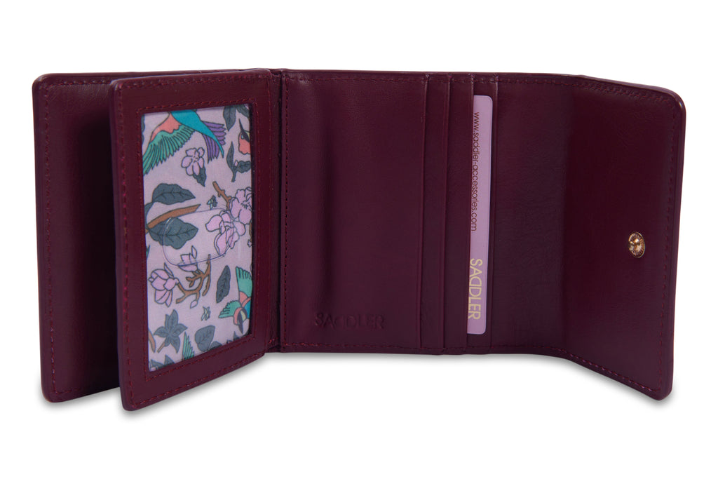 SADDLER "Edith" RFID Trifold Real Leather Card Case (Gift Boxed)