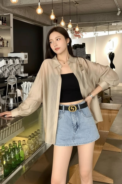 Women's PU Leather Denim Buckle Belt Casual Waistband Black Brown 95–110cm
