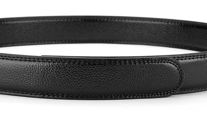 Mens Genuine Leather Ratchet Belt Strap 35mm Black Replacement 160cm