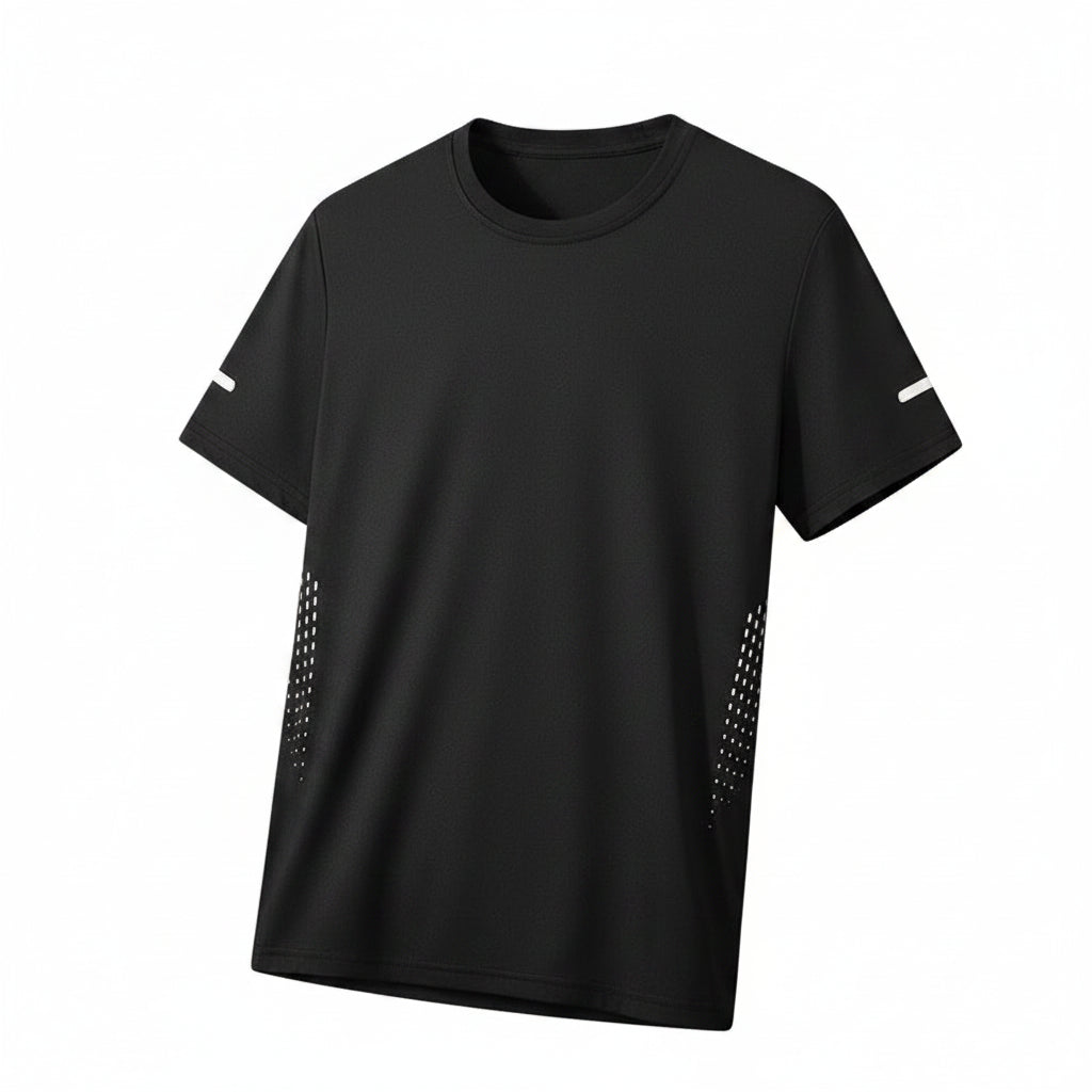 Mens Quick Dry Hiking T-Shirt Breathable Summer Sports Tee Polyester Gym