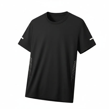 Mens Quick Dry Hiking T-Shirt Breathable Summer Sports Tee Polyester Gym
