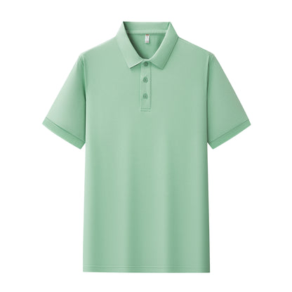 Mens Summer Polo Shirt Polyester Breathable Sweat Absorbent Short Sleeve Top UK