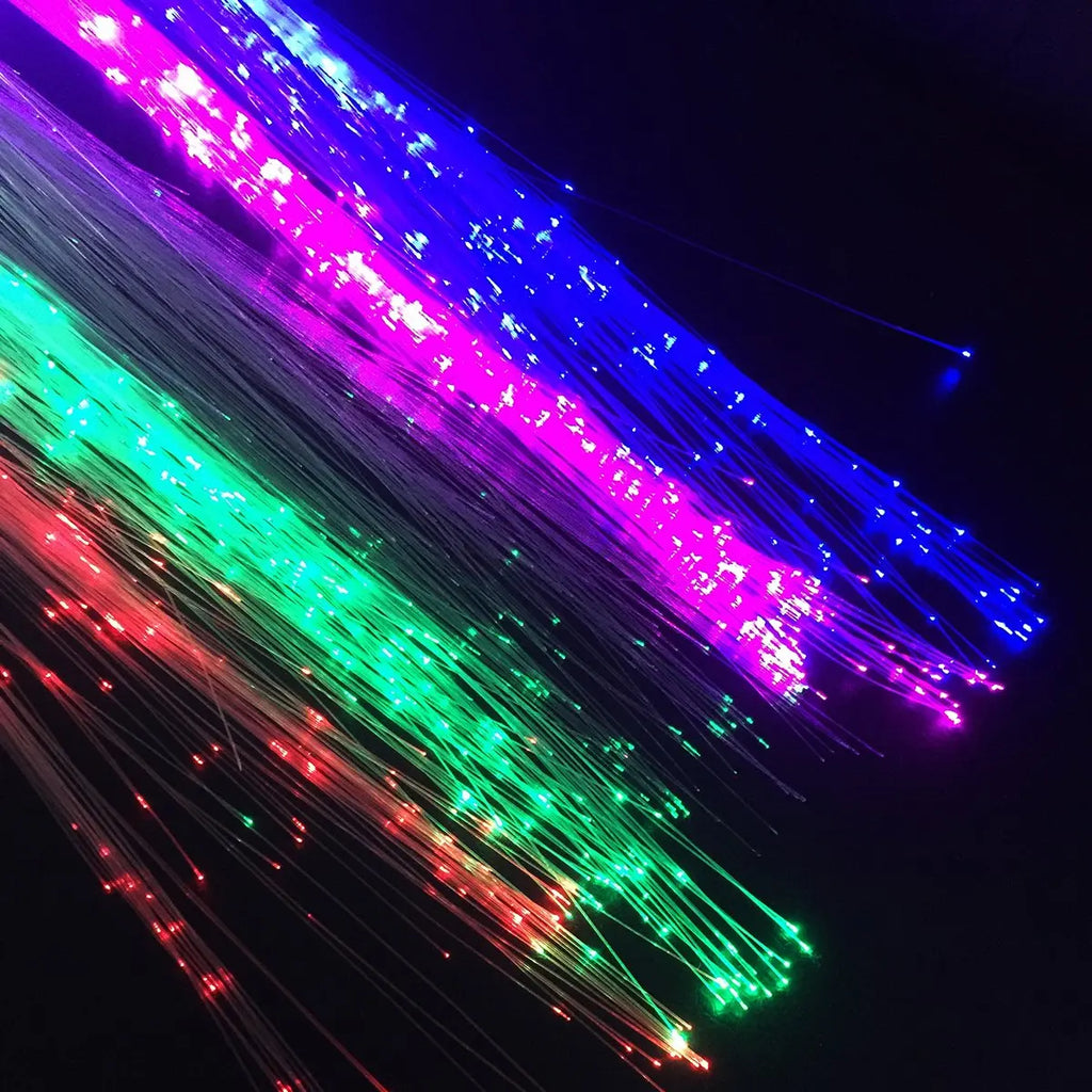 10PCS LED Fibre Optic Hair Clips – Light-Up Glow Barrettes for Parties, Bars & Night Events | Glow-in-the-Dark Hair Pins