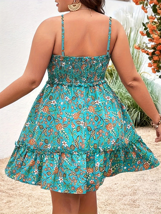 Womens Plus Size Floral Sleeveless Summer Dress 0XL to 4XL