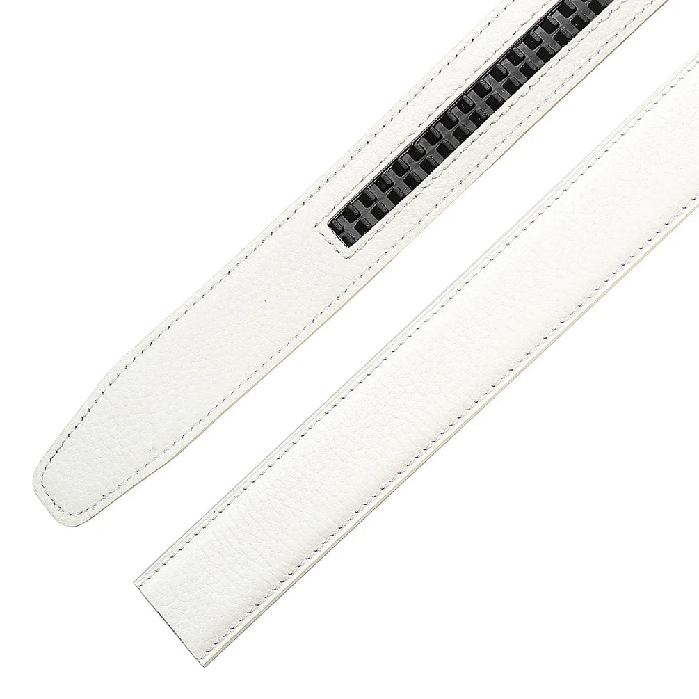 Men's Leather Belt Strap Without Buckle — Slim 3cm Cowhide Replacement Strap