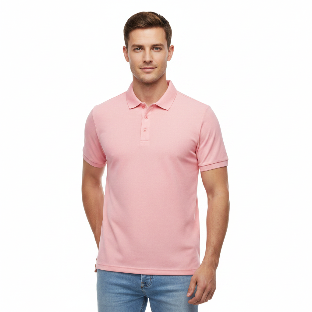 Mens Summer Polo Shirt Polyester Breathable Sweat Absorbent Short Sleeve Top UK