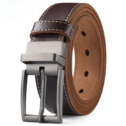 Men's Plus Size Genuine Leather Belt Cowhide Casual Business 105–170cm